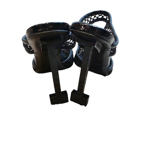 Jessica Rich, Ysabelle stiletto, fishnet pointed toe black slip on pumps sz 7 - Picture 3 of 7